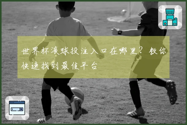 世界杯滚球投注入口在哪里？教你快速找到最佳平台